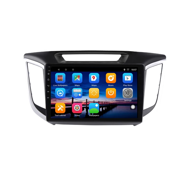 Sale 10.1" 2G RAM 32G ROM Android 2.5D IPS Car DVD Video Player GPS For HYUNDAI IX25 CRETA audio car radio stereo navigation 2
