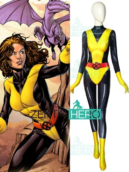 

Free Shipping 3D Printed X-Men Kitty Pryde Shadowcat Cosplay Costume Spandex Zentai Catsuit For 2019 Halloween Superhero Costume