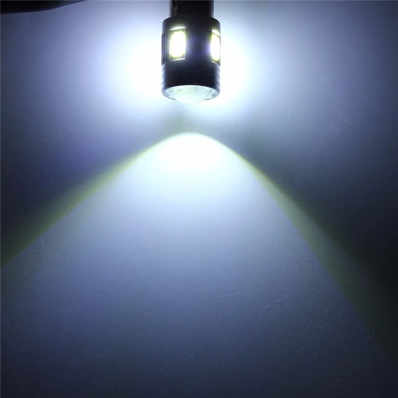 

White 6000K-6500K DC 12V 5730 5630 T4W BA9S 120LM 1.2W 6 SMD Car Auto LED Super White Interior Side Tail Wedge Light Bulb Lamp