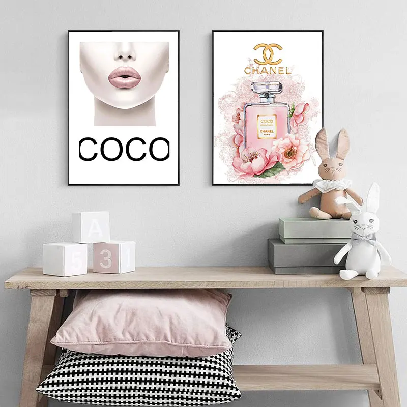 

COCO Fashion Posters and Prints Paris Canvas Painting Perfume Art Print Wall Pictures For Living Room Unframed