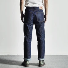 710-0001 прочитайте описание! Средний вес цвета индиго кромки немытая 16oz джинсы unsanforised толстые сырья на весну и осень джинсовая