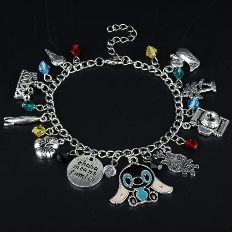 

Cartoon Anime Jewelry Lilo & Stitch Bracelets character character Charms Pendants Bracelet Wristbands