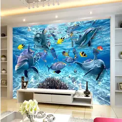 Beibehang пользовательские фото обои 3D стерео подводный мир морских рыб, живущих детская комната ТВ фон настенной бумаги
