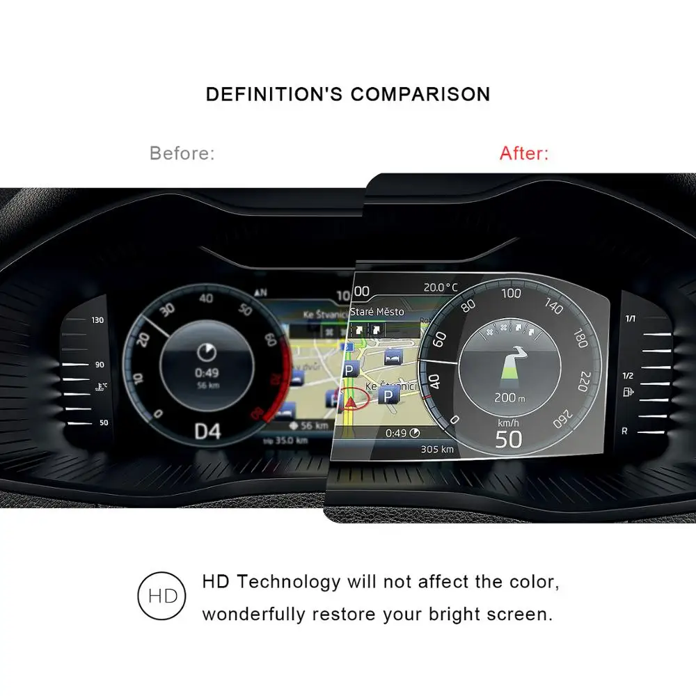 RUIYA car screen protector for Skoda Octavia/kodiaq/Superb LCD instrument panel screen,9H tempered glass screen protective film RUIYA car screen protector for Skoda Octavia/kodiaq/Superb LCD instrument panel screen,9H tempered glass screen protective film