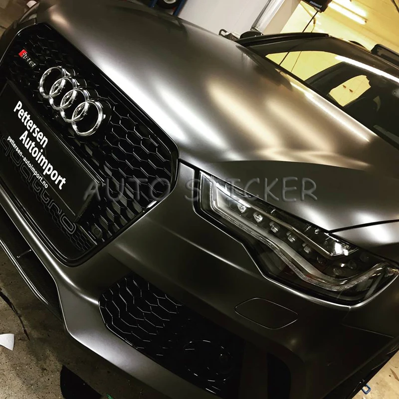 dark gray matte metallic car wraps 14