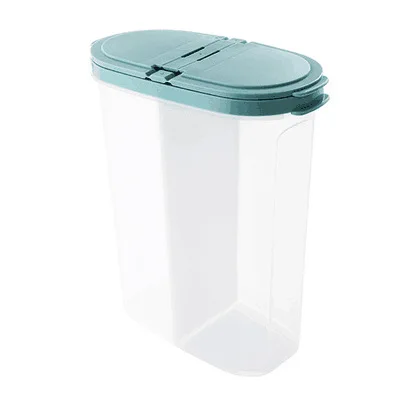 Mealivos пластиковые разделенные Герметичные банки ящики для хранения злаков кухонные большие банки для закусок прозрачные емкости для хранения - Цвет: Синий