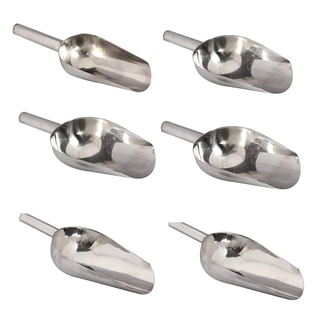 

8-13Inch Stainless Steel Ice Scraper Food Buffet Candy Bar Ice Scoops Shovel J2Y