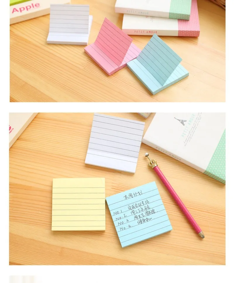 Крафт-бумага линия планировщик, планшет для записей Sticky Note Post It наклейки для дневника Скрапбукинг Sticky Note Post It офисные школьные