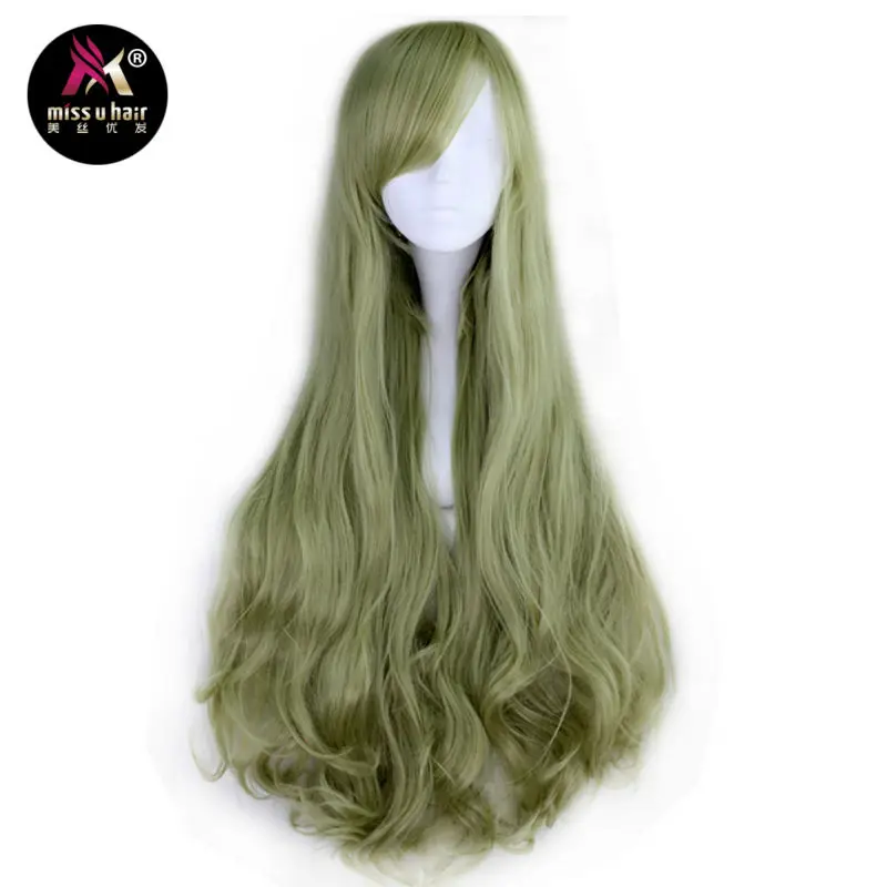 Женский синтетический парик Miss U Hair длинный волнистый светильник розовый | Синтетические парики для косплея -32808865035