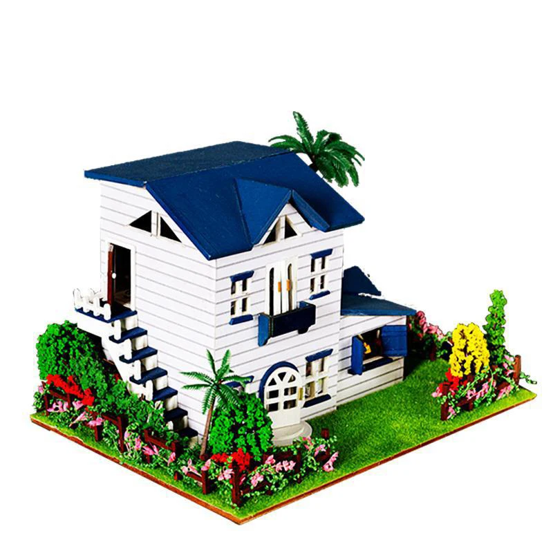 Home Decoration Crafts DIY Doll House Wooden Dolls House 3D Miniature Model Kit dollhouse Furniture Room LED Light 13015 Home Decoration Crafts DIY Doll House Wooden Dolls House 3D Miniature Model Kit dollhouse Furniture Room LED Light 13015