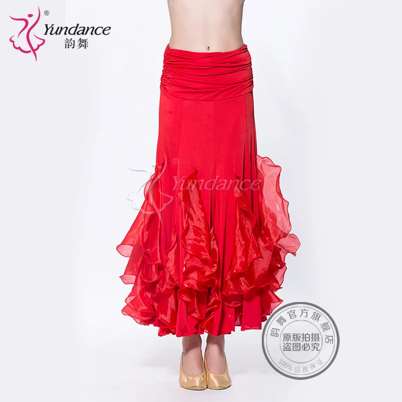 Promotion Lady Ballroom Dancing Skirt Modern Dance Dress Waltz Valse Tango Galop Fox Trot Social Dance Dress Skirt B-2644
