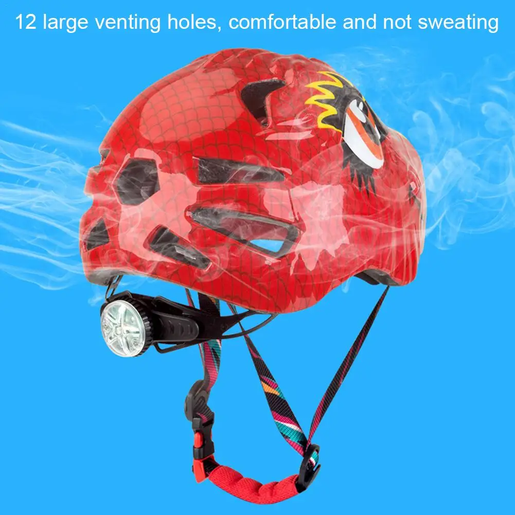 Children Helmet Electric Bicycle Balance Car Skateboard Protective Gear Riding Speed Sliding Cycling Helmet With Tail Light