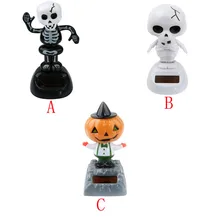 Горячие автомобильные аксессуары на солнечных батареях танцы Хэллоуин качающиеся анимированные поплавок Танцующая игрушка автомобиль Декор Прямая 18 Sept 21