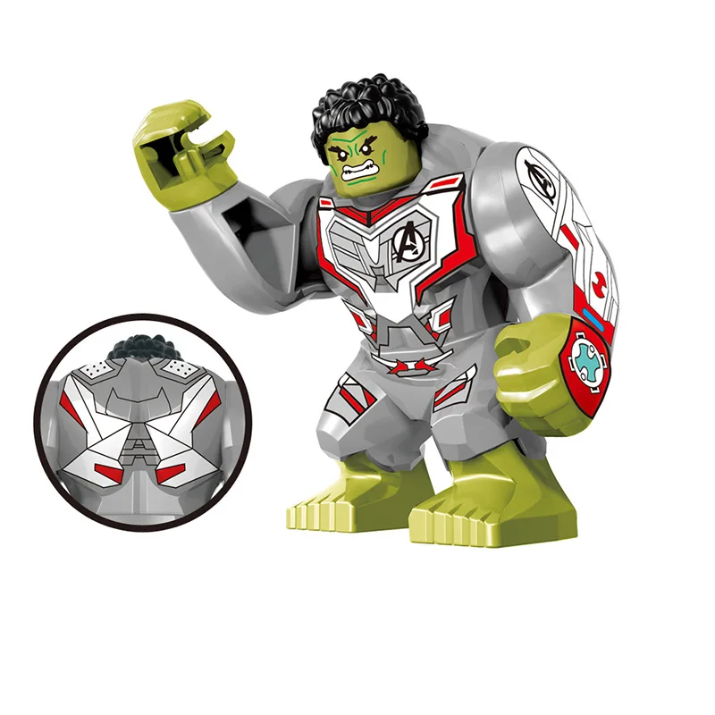 

Single Sale Super Heroes Movie Series Quantum battle suit Hulk Big Action Figures Building Blocks Toys For Children Gifts