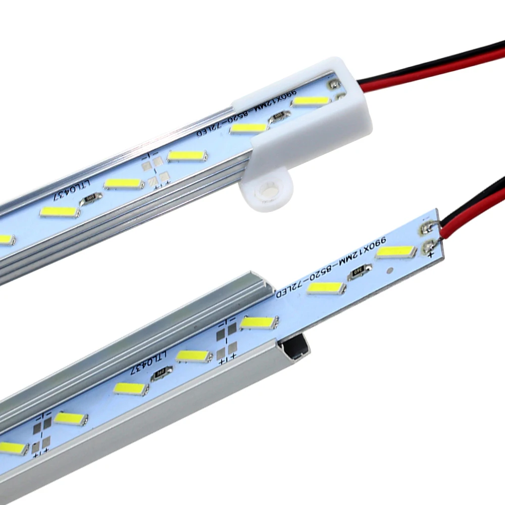 20 unids * 0.5 M SMD 8520 LED tira luz luces bar 50 cm 12 V perfil de aluminio Cocina undercabinet gabinete armario luz del tubo