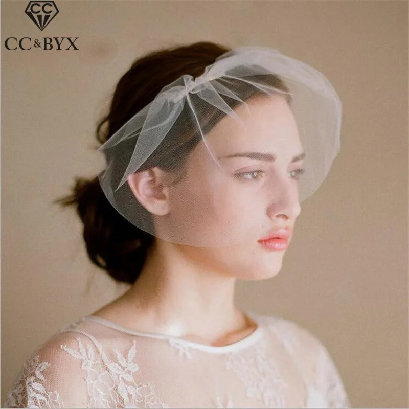 Cc Jewelry Wedding Bridal Veil Short Soft For Women Hair