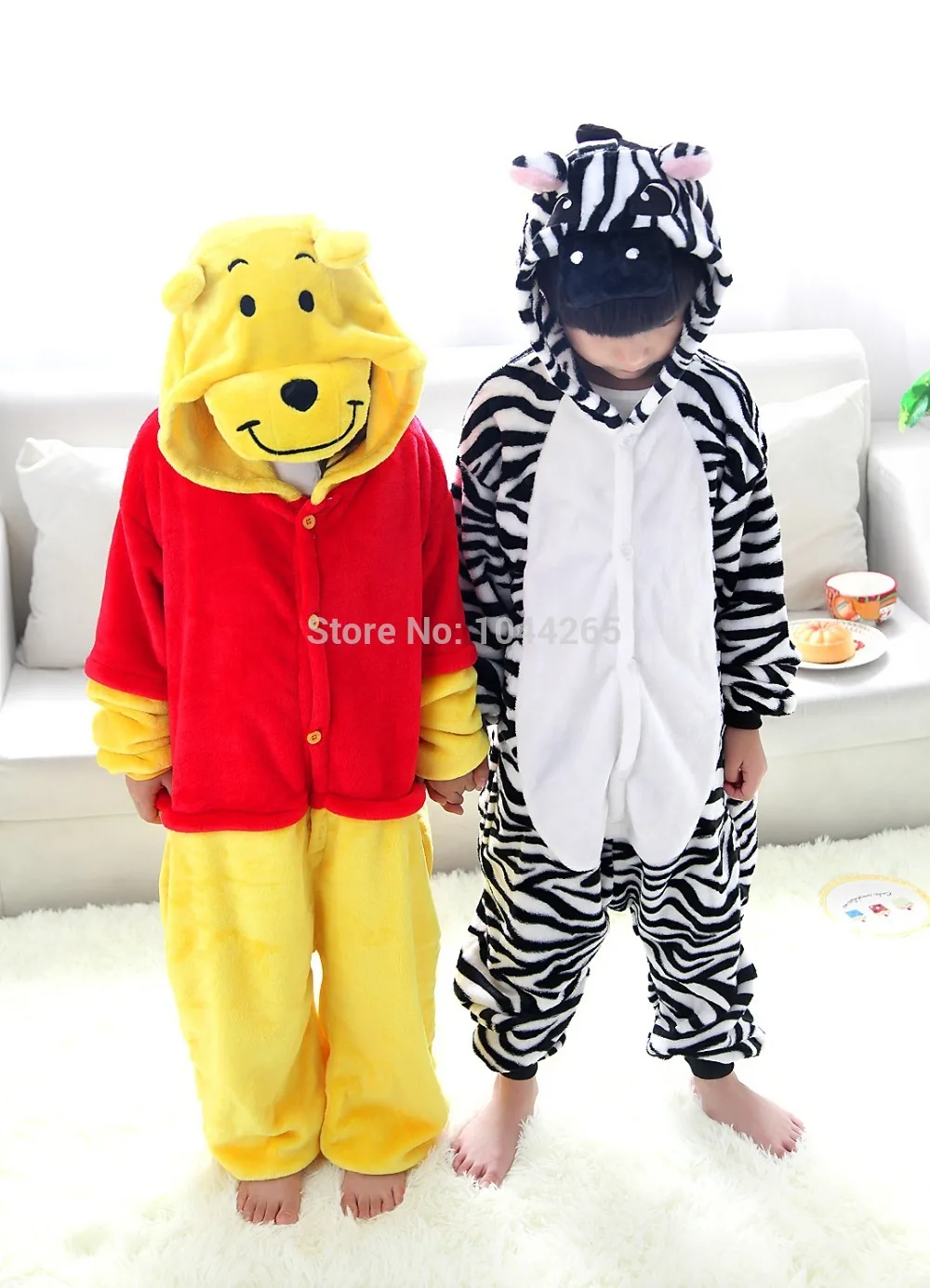 Girl Boy Pajamas Winter Anime Animal Bear Onesie Cosplay Costume For