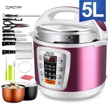 

Multi-Use Smart booking Pressure slow cooking pot Cooker 900W Stainless Steel Electric Pressure Cooker Y502S 5L dual-gallon rice