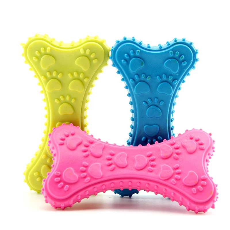 2Pcs Rubber Dog Toys Chew Pet Toy for Small Dog Tooth To Bite Dog Toys