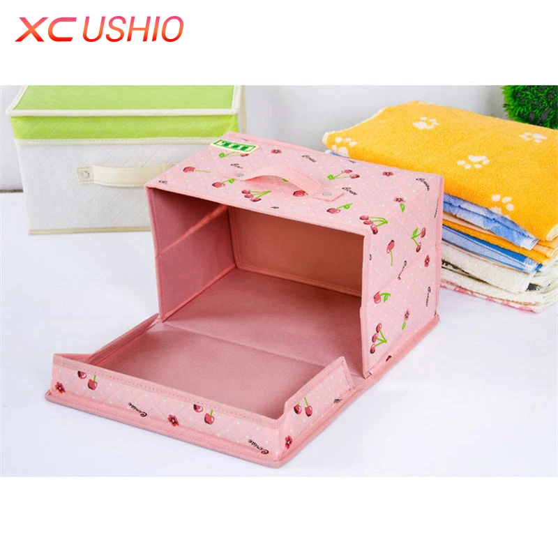 Portable Non-woven Fabric Storage Box Bins Closet Clothes Coat Toys Lidded Storage Bin Organizer Space Saver Wardrobe Container