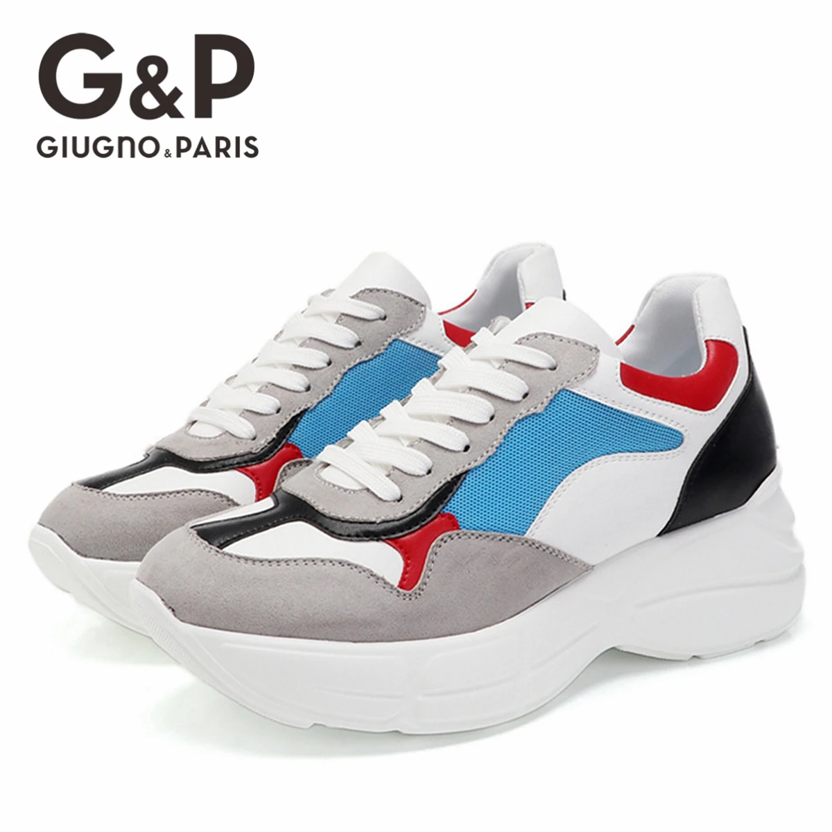 

Designer Causal Sneakers Women 2019 New Ladies Fashion Thick Soled Shoes Comfortable Lightweight Platform 6 cm