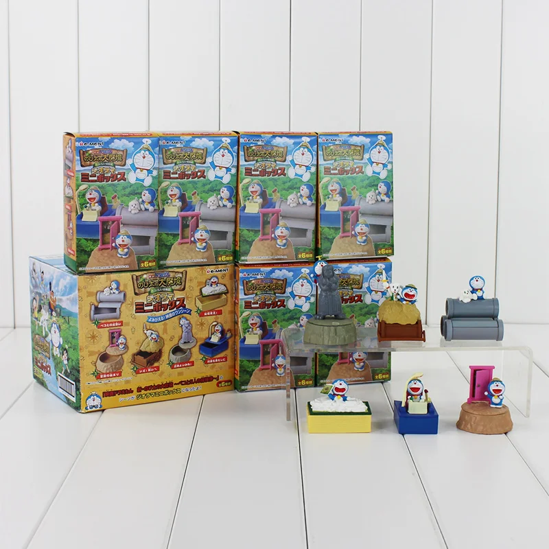 

6pcs/set Doraemon PVC Toys Action Figure Brinquedos Collectible Mini Model Toys For Children 3.5-6.5cm Q Version