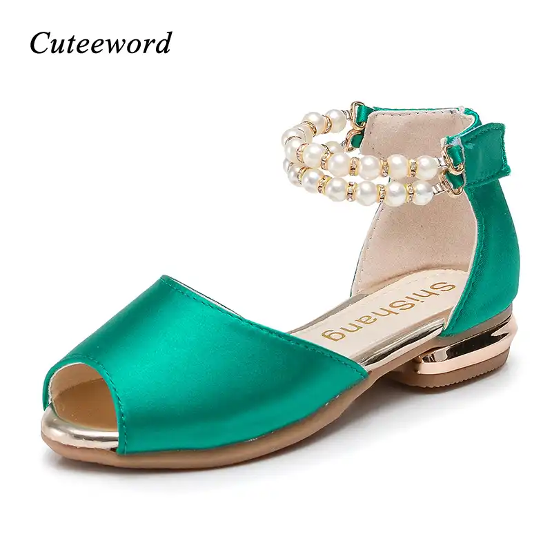 teal green sandals