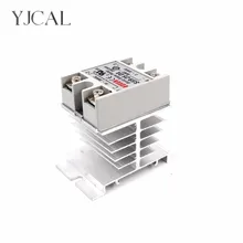 Mini Single Phase Solid State Relay SSR Aluminum Heat Sink Dissipation Radiator Newest Rail Mount For 10A-40A Relay