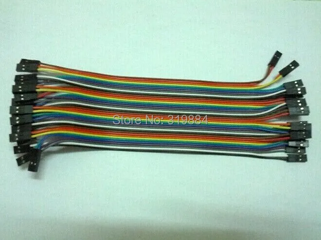 

Free shipping 40p dupont line dupont cable flat cable 2p-2p female header 2.54mm 20cm