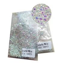 Стразы для нейл-арта, Хрустальные стеклянные камни, 3D сделай сам, украшение для нейл-арта, смешанный размер 6/9, плоская задняя сторона, не горячая фиксация клей на драгоценных камнями