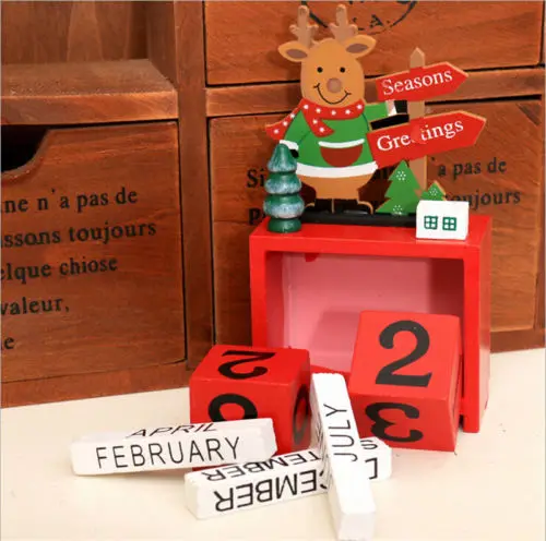 Деревянный снеговик, Рождество, дата обратного отсчета, Санта, Рождество, украшение, игрушка, мода, милые, Адвент, календари