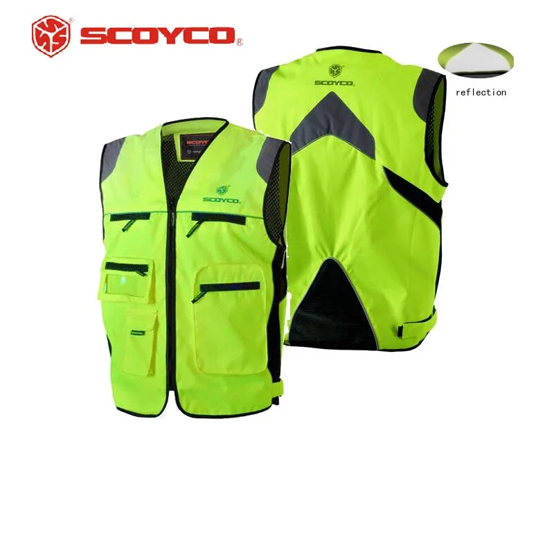 Мотоциклетная Светоотражающая куртка SCOYCO JK30 мотоциклетная черная Рабочая