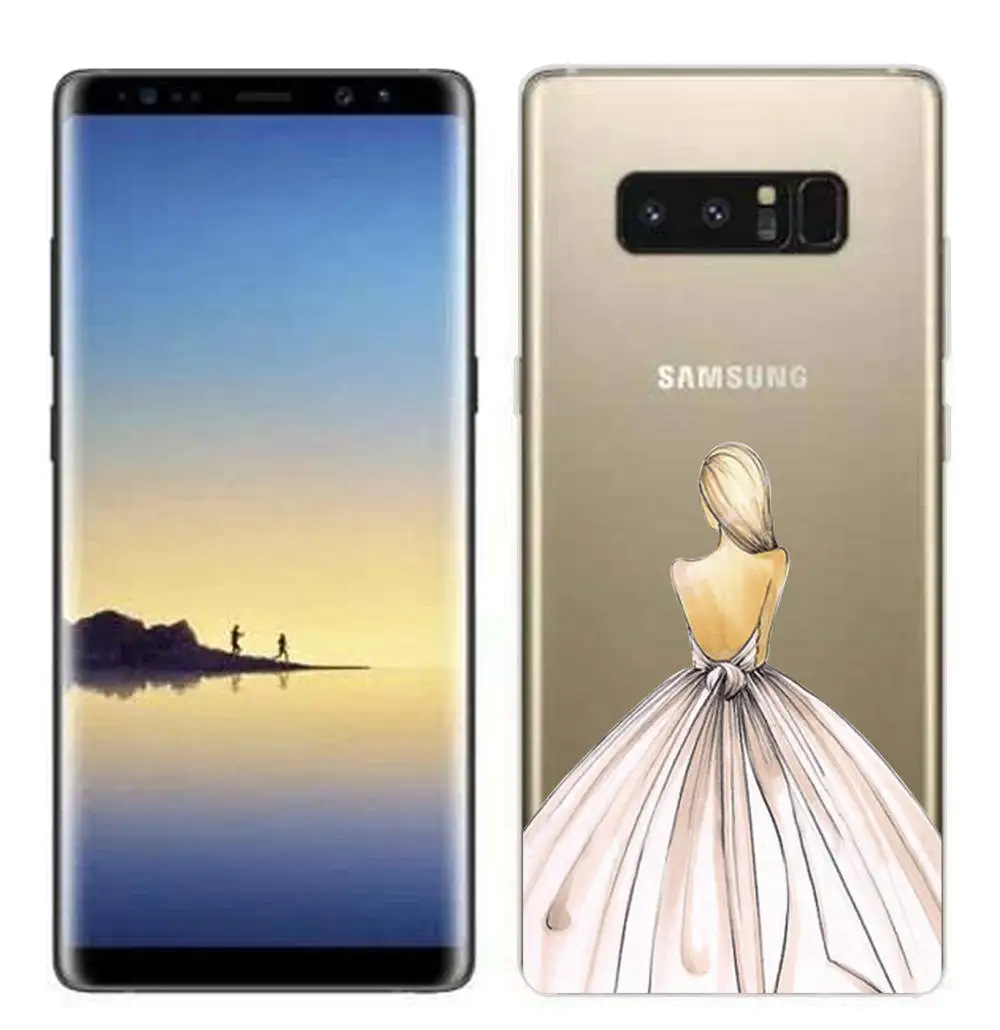 Clear Silicone Fundas for Samsung Galaxy S8 S9 S8 Plus S9 Plus Soft TPU Cover for Samsung Note 3 4 5 7 8 9 Case Protective Shell (13)