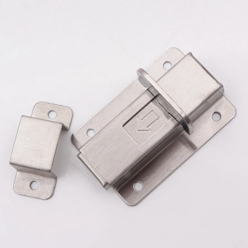 Stainless Steel Door Latch Barrel Bolt Latch Hasp Stapler Gate Lock Safety Easy To Install 1