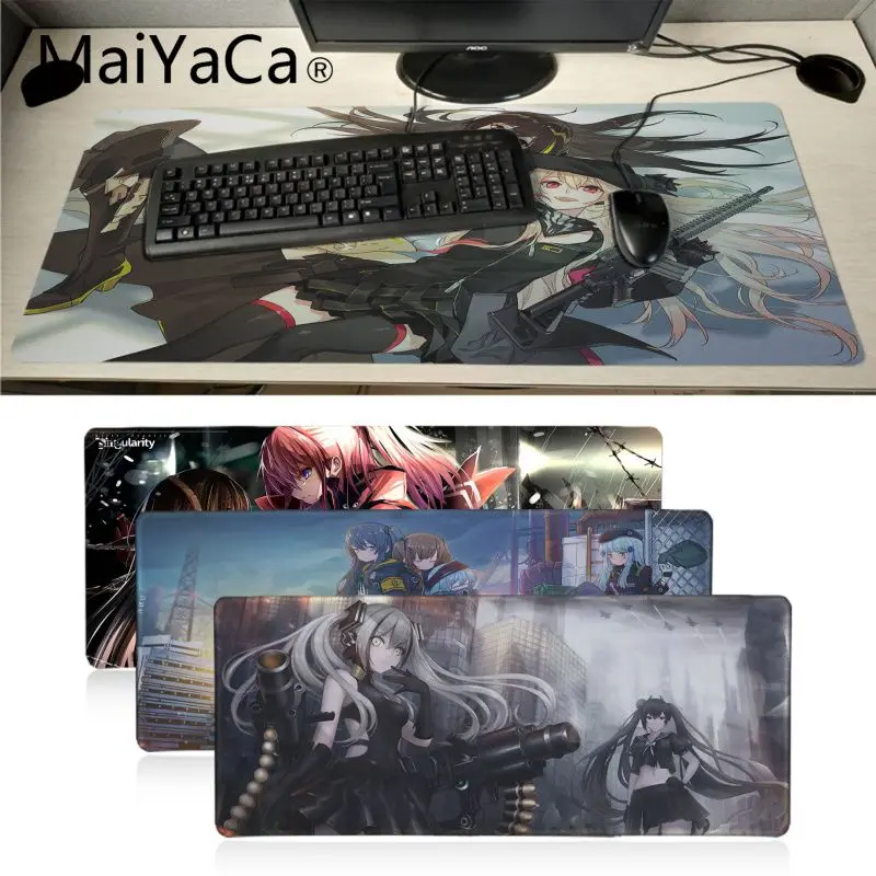 

MaiYaCa Custom Skin girls frontline Natural Rubber Gaming mousepad Desk Mat Large Lockedge Mouse pad Laptop PC Computer mat