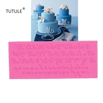 

Gadgets Fondant molds Large art letters turn sugar silicone cake mold Wordmother baking candycakes chocolate biscuitsDIYmold