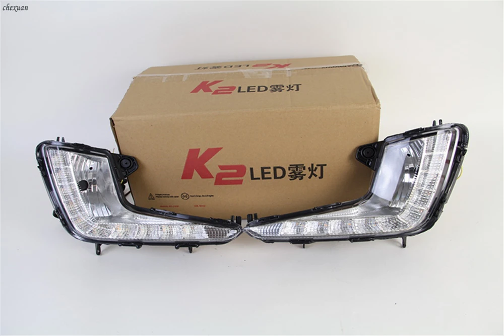 CSCSNL 1 комплект для kIA K2 2012 2013 2014 автомобиля светодиодный DRL Габаритные огни 12В