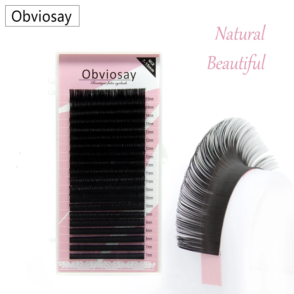 

50cases J B C D curl ,7~15mm mix 20sheets/case, mink extension eyelashes false eyelash free shipping