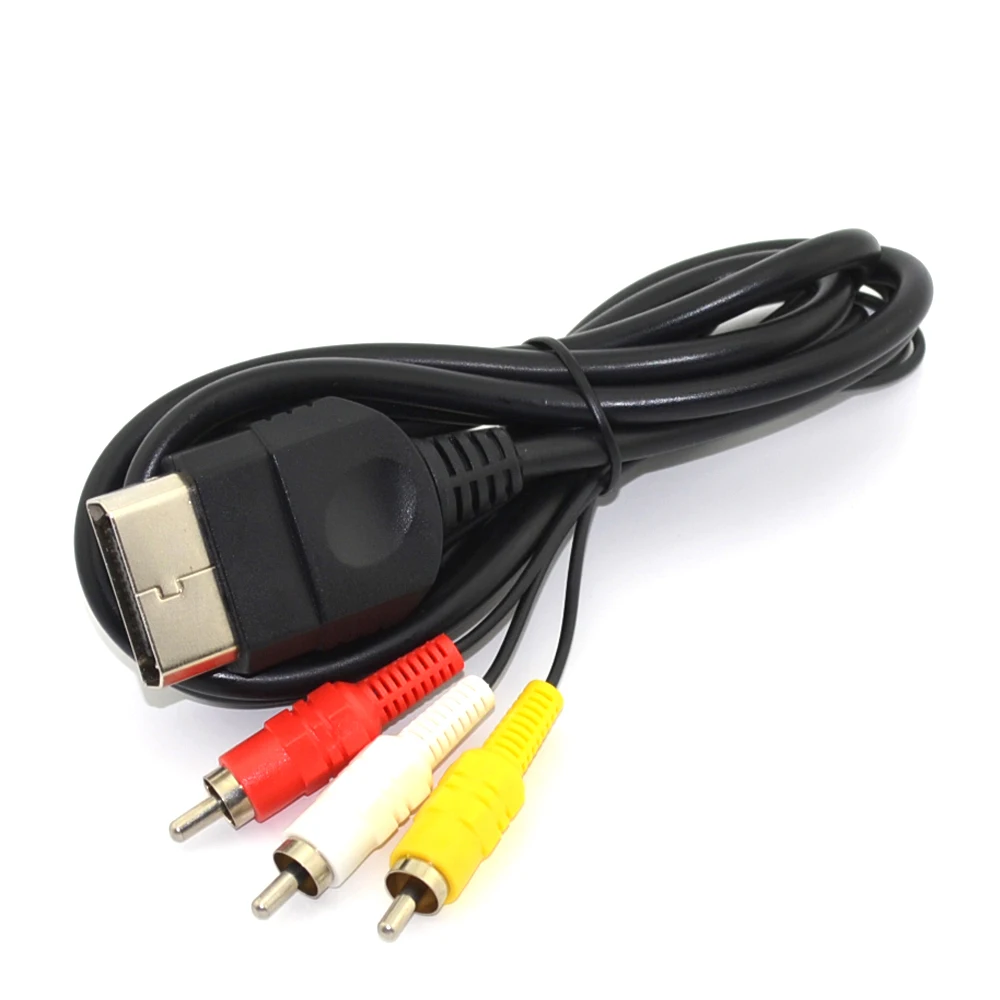 For X-BOX AV Audio Video Composite Cable Cord Adapter  Connector RCA Cable