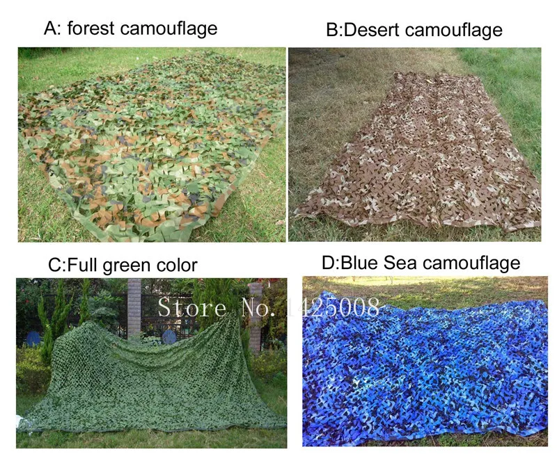 4 цвета, камуфляжная сетка, камуфляжные жалюзи, сетчатая Крышка для армии, милитари, охоты, кемпинга, военной фотографии, наблюдение за птицами, размер 2 м* 3 м