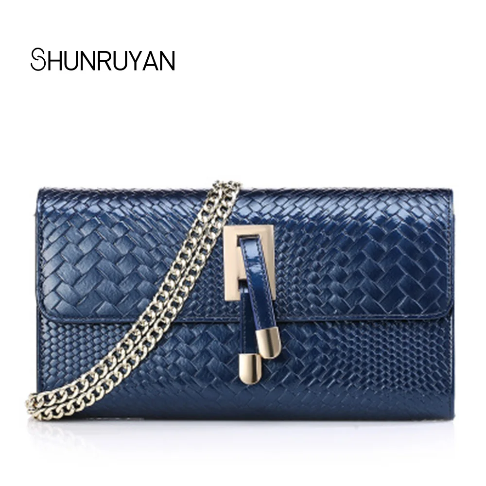 

SHUNRUYAN 2018 New Brand Design Ladies High Quality Genuine Leather chic chain Satchels Stars model shoulder bag Handbags