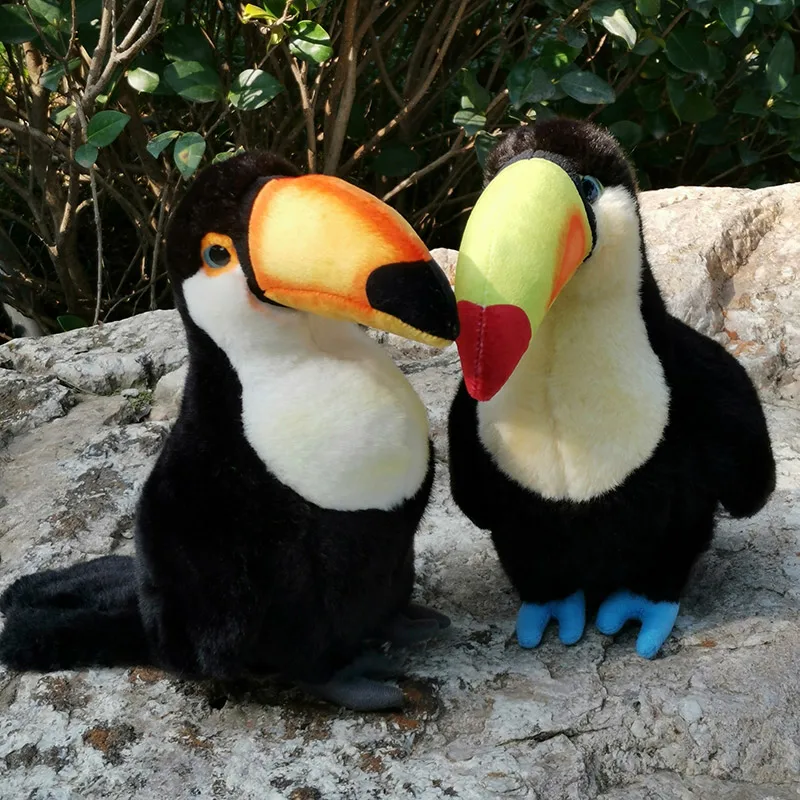 25 см Реалистичная Радуга-billed Toucan плюшевая игрушка реальная жизнь Toucans птица Мягкое Животное игрушки для детей Дети