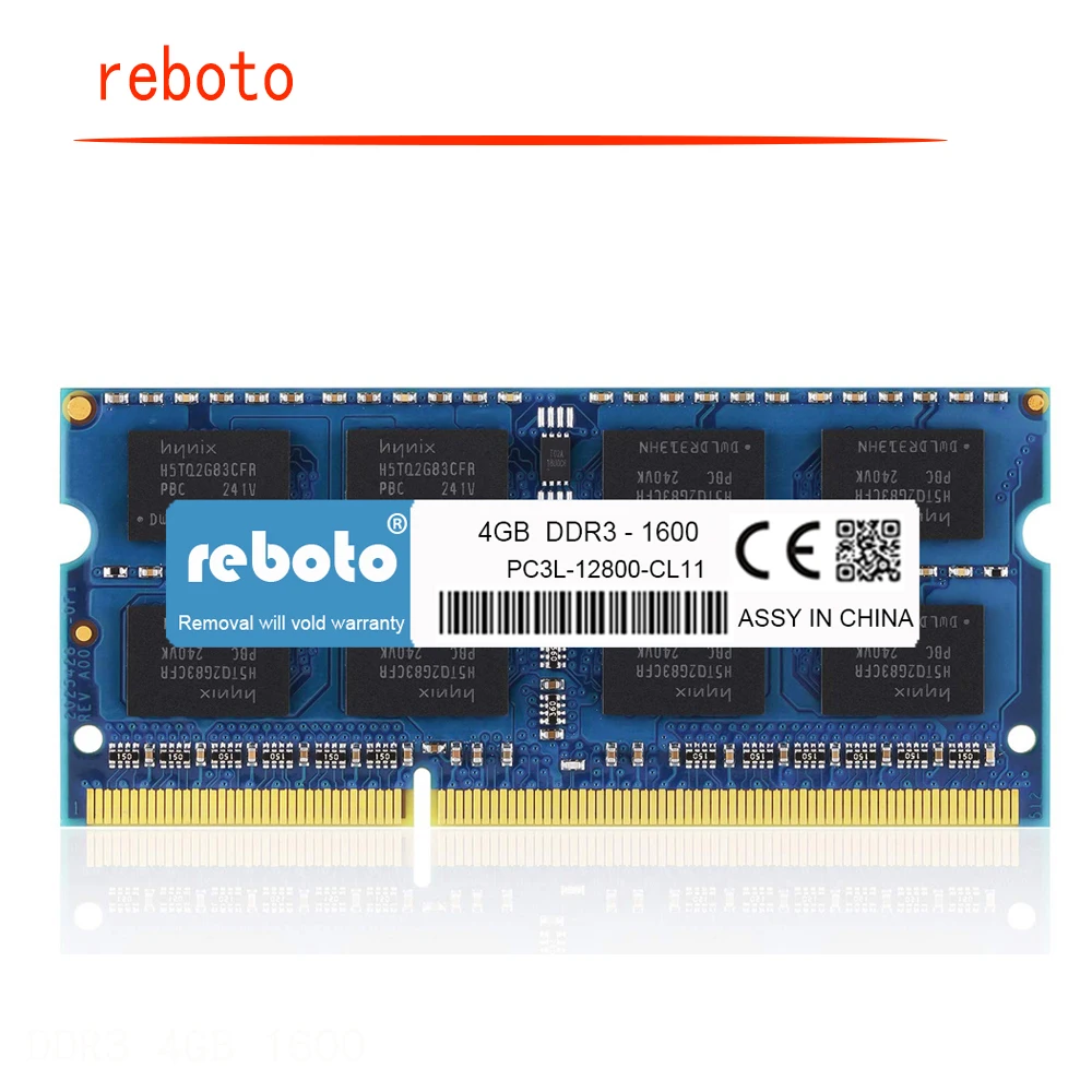 Reboto Hynix IC 4 Гб DDR3L 1600 МГц DDR3 PC3L 12800 8 для ноутбука оперативная Память память 204pin