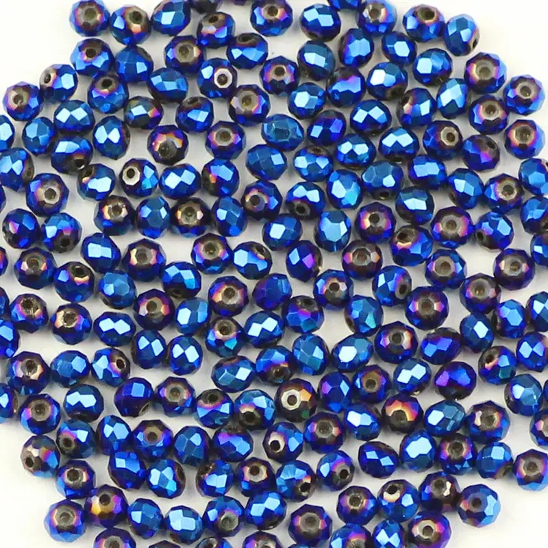 BTFBES 3 мм граненые плоские круглые Австрийские кристаллы свободные бусины 200 шт покрытие AB стеклянный шар для ювелирных изделий Изготовление браслета ожерелья DIY - Цвет: Royalblue