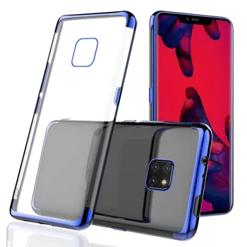 

100pcs 3 in 1 Plating Eletroplated Soft Silicone Cover For Huawei Y6 Y7 Y9 2019 P Smart + Z Nova 5 Pro Clear Case