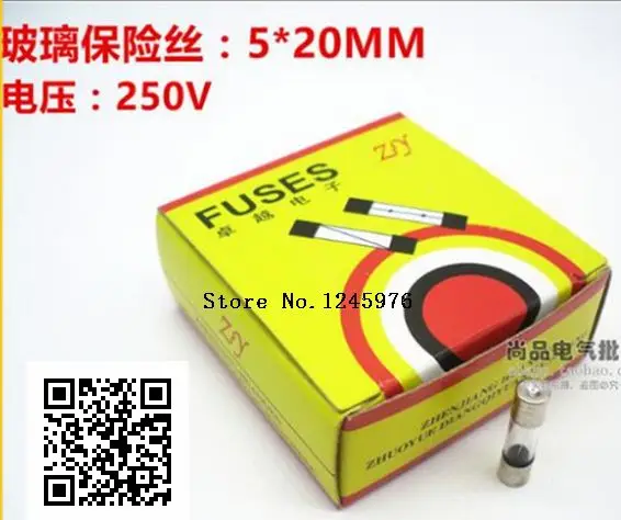 

100Pcs 5x20mm Fast Quick Blow Glass Tube Fuse Assorted Kit Fast Blow Glass Fuses 1A 2A 3A 5A 6A 8A 10A 12A 15A 20A/250V 5*20 mm