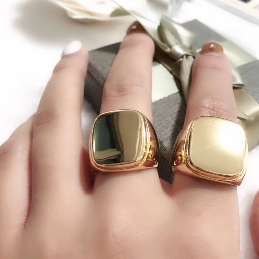 

France Niche Brand Designers Fashion Geometric Gold Ring Most Popular Collocation Jewelry For Women Men High Quality Bijoux