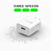 5 в 3A USB настенное зарядное устройство один порт QC3.0 быстрая зарядная станция Cube домашний дорожный разъем заменитель адаптера питания для телефона