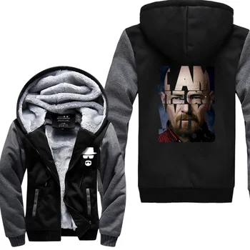 

Fashion hoody for men Breaking Bad Heisenberg pattern thicken hoodies 2019 spring winter sweatshirt men's sportswear jacket kpop