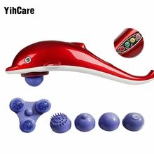 YihCare Full Body Massager Dolphin Electric Cervical Vertebra Massage Device Infrared Massage Hammer Stick Back Relax Instrument healthsweet body massager dolphin electric cervical vertebra massage device chinese massage hammer stick back relax instrument